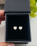 Cremation Earrings, Tiny Heart Earrings With Ashes, Human Remains Jewelry, Pet Cremains Earrings, Memorial Jewelry