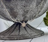 Cremation Necklace, Deer Antler Pendant With Ashes, Human Ashes Jewelry, Stag Necklace, Cremains Pendant