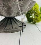 Cross Ash Necklace, Cremation Cross Necklace, Gold Cross, Silver Cross, Cremains Pendant