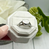 Heart Urn Ring, Engraved Name Ring, Human Ashes, Pet Cremains Jewelry, Stainless Steel Personalized Ring