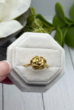 Gold Urn Ring, Flower Ring For Ashes, Human Ashes Jewelry, Fill-At-Home, Funnel Kit, Pet Cremains Ring, Gold Rose Ring