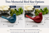 Bird Cremation Figurine, Bird Statue With Ashes, Human Ashes, Pet Cremains, Personalized Colors, Memorial Gift