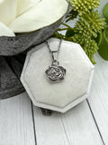 Flower Urn Necklace, Pendant For Ashes, Human Ashes Necklace, Pet Cremains Pendant, Gold, Silver, Stainless Steel