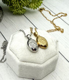 Forget-Me-Not Urn Necklace, Necklace For Ashes, Human Ashes Jewelry, Pet Cremains Necklace, Gold, Silver