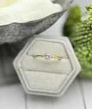 Gold Cremation Ring, Dainty 4mm 14/20K Gold Filled Ashes Ring, Human Ashes Jewelry, Pet Cremains Ring