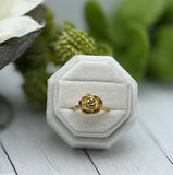 Gold Urn Ring, Flower Ring For Ashes, Human Ashes Jewelry, Fill-At-Home, Funnel Kit, Pet Cremains Ring, Gold Rose Ring