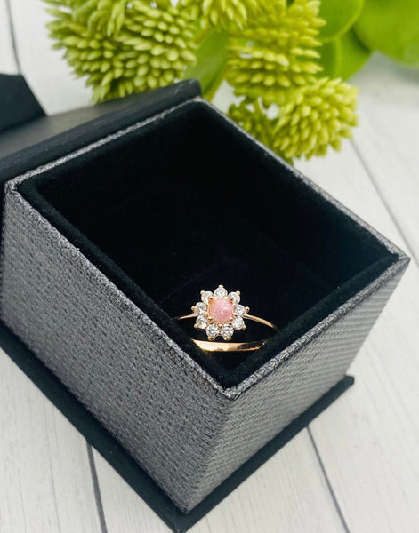 Rose Gold Cremation Ring, Flower Shape Ring With Ashes, Human Ashes, Pet Cremains Jewelry