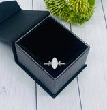 Cremation Ring, Moon Ring With Ashes, Human Ashes Ring, Pet Ashes Jewelry, Memorial Ring