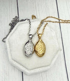 Forget-Me-Not Urn Necklace, Necklace For Ashes, Human Ashes Jewelry, Pet Cremains Necklace, Gold, Silver