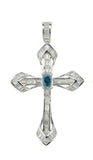 Cremation Cross With Ashes, Memorial Cross Necklace, Sterling Silver Cross Pendant With Ashes