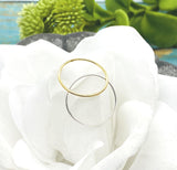 Dainty 1mm Sterling Silver or 14/20 Gold Filled Plain Wire Band Stacking Ring