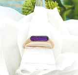 Rose Gold Stainless Steel Channel Cremation Ring, Memorial Ring For Ashes