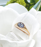 Rose Gold Color Stainless Steel Oval Cremation Ring, Dainty Urn Ring Band With Ashes