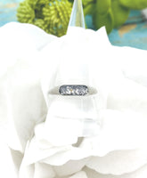 Dainty Cremation Channel Ring, Stainless Steel Ring With Ashes