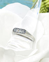 Rose Gold Stainless Steel Channel Cremation Ring, Memorial Ring For Ashes