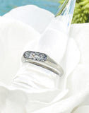 Rose Gold Stainless Steel Channel Cremation Ring, Memorial Ring For Ashes
