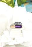 Rose Gold Stainless Steel Channel Cremation Ring, Memorial Ring For Ashes