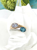 Rose Gold Color Stainless Steel Oval Cremation Ring, Dainty Urn Ring Band With Ashes