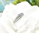 Rose Gold Stainless Steel Channel Cremation Ring, Memorial Ring For Ashes