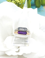 Rose Gold Stainless Steel Channel Cremation Ring, Memorial Ring For Ashes