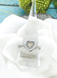 Heart Cremation Ring, Fillable Urn Ring, Memorial Ash Jewelry, Visible Ashes Ring