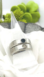 Men's Cremation Ring, Stainless Steel Ring With Ashes, Natural Ashes, Cremains Ring