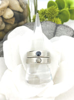 Men's Cremation Ring, Stainless Steel Ring With Ashes, Natural Ashes, Cremains Ring