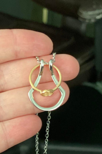 Geometric Ring Holder Pendant Necklace | Selen Jewels | Wolf & Badger