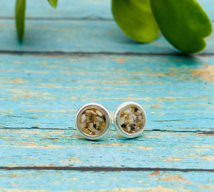 6mm Sterling Silver Cremation Earrings