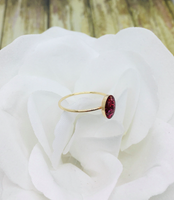 14/20K Gold Filled Dainty 6x8mm 1mm Band Cremation Ring