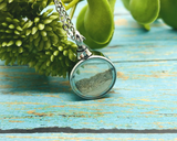 MINI (3/4") Round Clear Glass Cremation Ash Urn Pendant Necklace