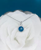 Dainty Round Cremation Necklace With Ashes