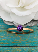 Cremation Bangle Bracelet, Stainless Steel Bracelet With Ashes (Colors in Silver, Gold, Rose Gold)