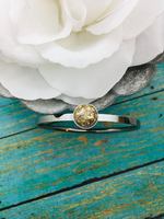 Cremation Bangle Bracelet, Stainless Steel Bracelet With Ashes (Colors in Silver, Gold, Rose Gold)