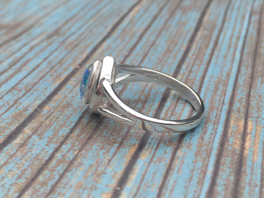 Sterling Silver Teardrop Cremation Ring, Pear Shape Cremation Ring