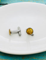 Cremation Cuff Links, Cuff Links For Ashes, Stainless Steel, Non Tarnish